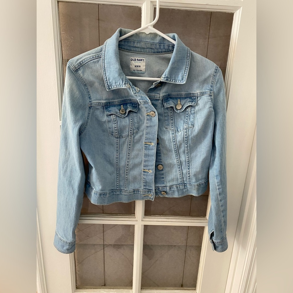 Old Navy denim jacket, women’s medium, light denim wash